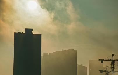 Buildings in a polluted environment