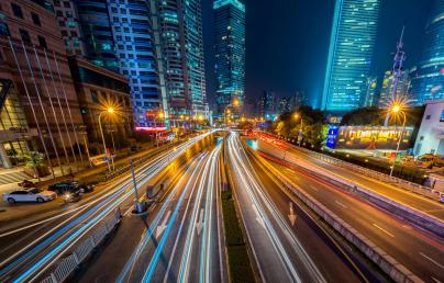 A city at night