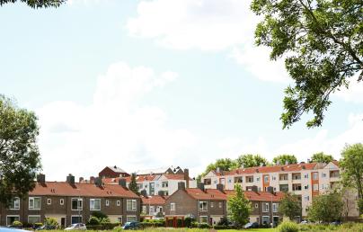 Houses amidst green