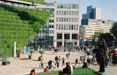 People in a public space
