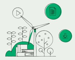 Illustration of renewable energies and energy communities support.