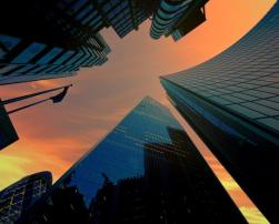 Skyscrapers and the sky