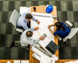 People working in a room.