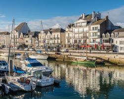 City by the river in France