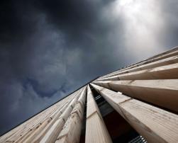 Wooden buildings, sustainability.