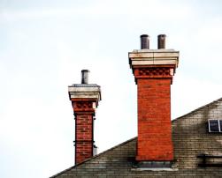 Chimneys on a house´s roof