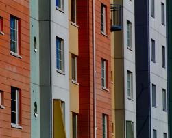 residential houses modern city