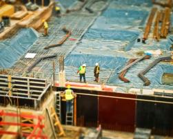 Construction workers on site