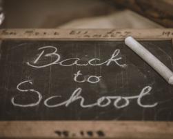 chalkboard back to school sign