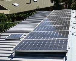 solar panels building rooftop