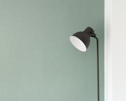 A lampshade in a room