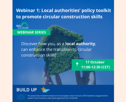 Local authorities’ policy toolkit to promote circular construction skills - WEBINAR