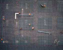 construction site material aerial view