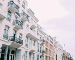 houses facades balconies