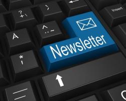 Newsletter on keyboard