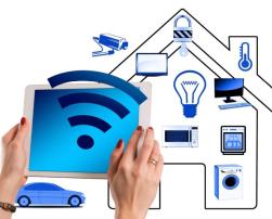 Illustration of smart homes with smart controls