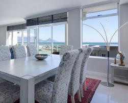 Dining room with big windows