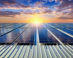 Solar panels on roof