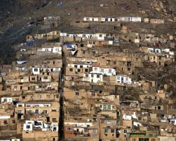 Low-quality houses in Afghanistan