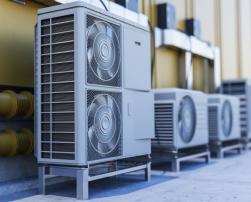 Heat pumps outside home