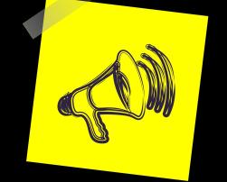 Megaphone, news announcement