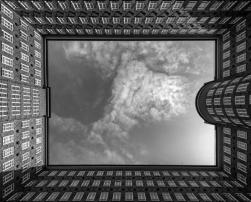 Building facades and sky