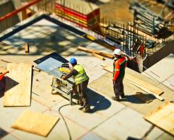 Construction workers on site