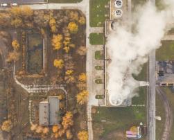 Carbon emissions from buildings, factories