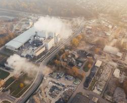 Pollutions, emissions coming from factories.