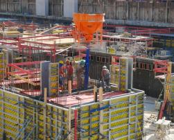 Workers on construction site