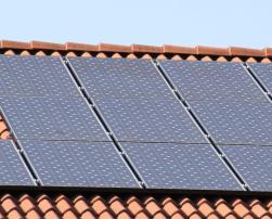 Solar panels on roof