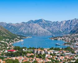 Town of Cove in Montenegro near the lake