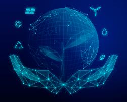 Technology and ecology concept