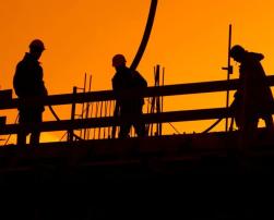 Construction workers on site