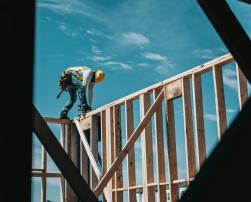 construction site wood worker