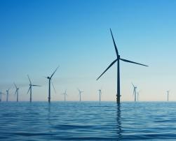 An off-shore wind farm