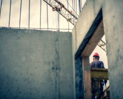 A worker on a construction site