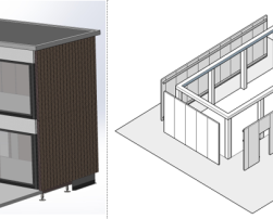 Sketches of the demo sites portraying one on the left in Brussels and one on the right in Barcelona. 