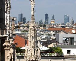 Vista di Milano dalla cima del Duomo