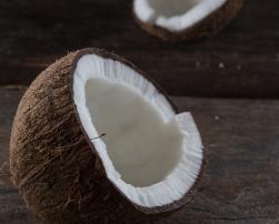 An open coconut