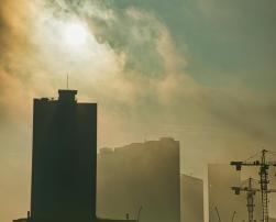 Buildings in a polluted environment