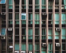 Air conditioning units outside a building
