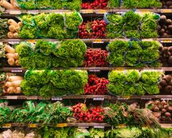 Vegetables in a supermarket