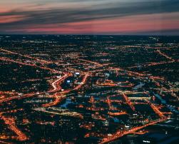 A city at night