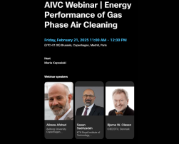 AIVC webinar: Energy Performance of Gas Phase Air Cleaning banner