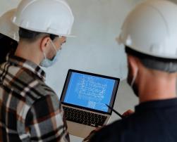 A project on a laptop