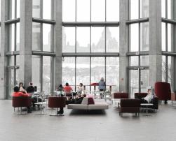 People in an open space