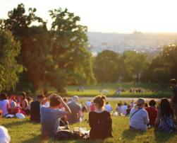 People sitting in a park