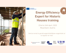 CliP-ComE: Training course "Energy Efficiency for private historic houses"