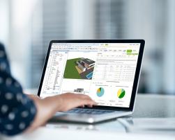 Architect using the integrated LCA solution in Allplan